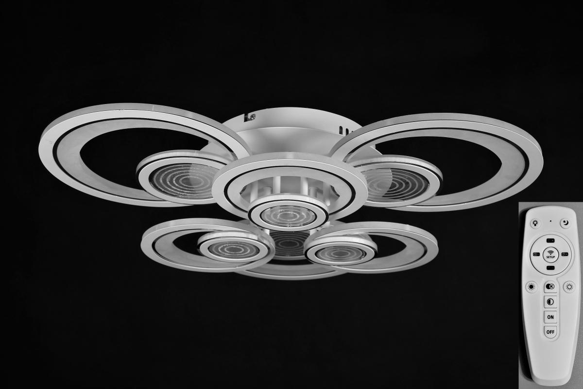 фото Потолочный светильник nina lighting 55558/3+3 - bl wh+cr led (180w)