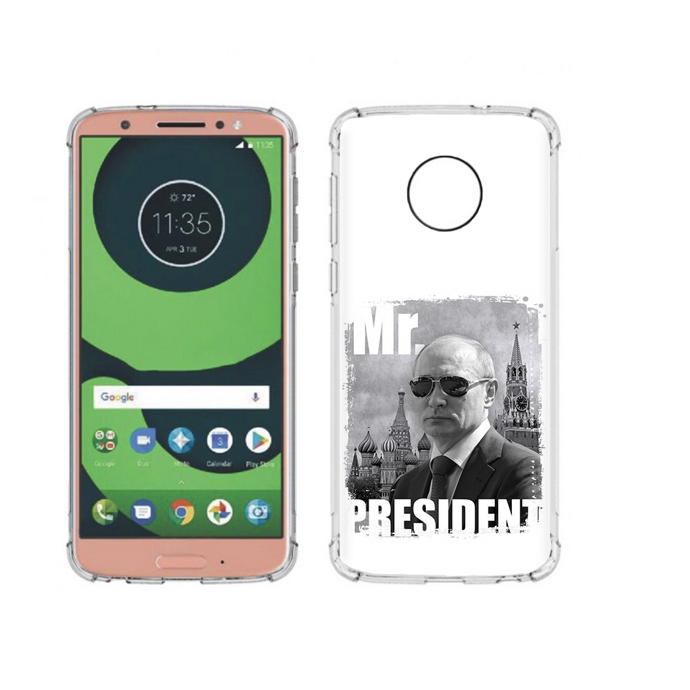 

Чехол MyPads Tocco для Motorola Moto G6 Путин (PT99805.376.141), Прозрачный, Tocco