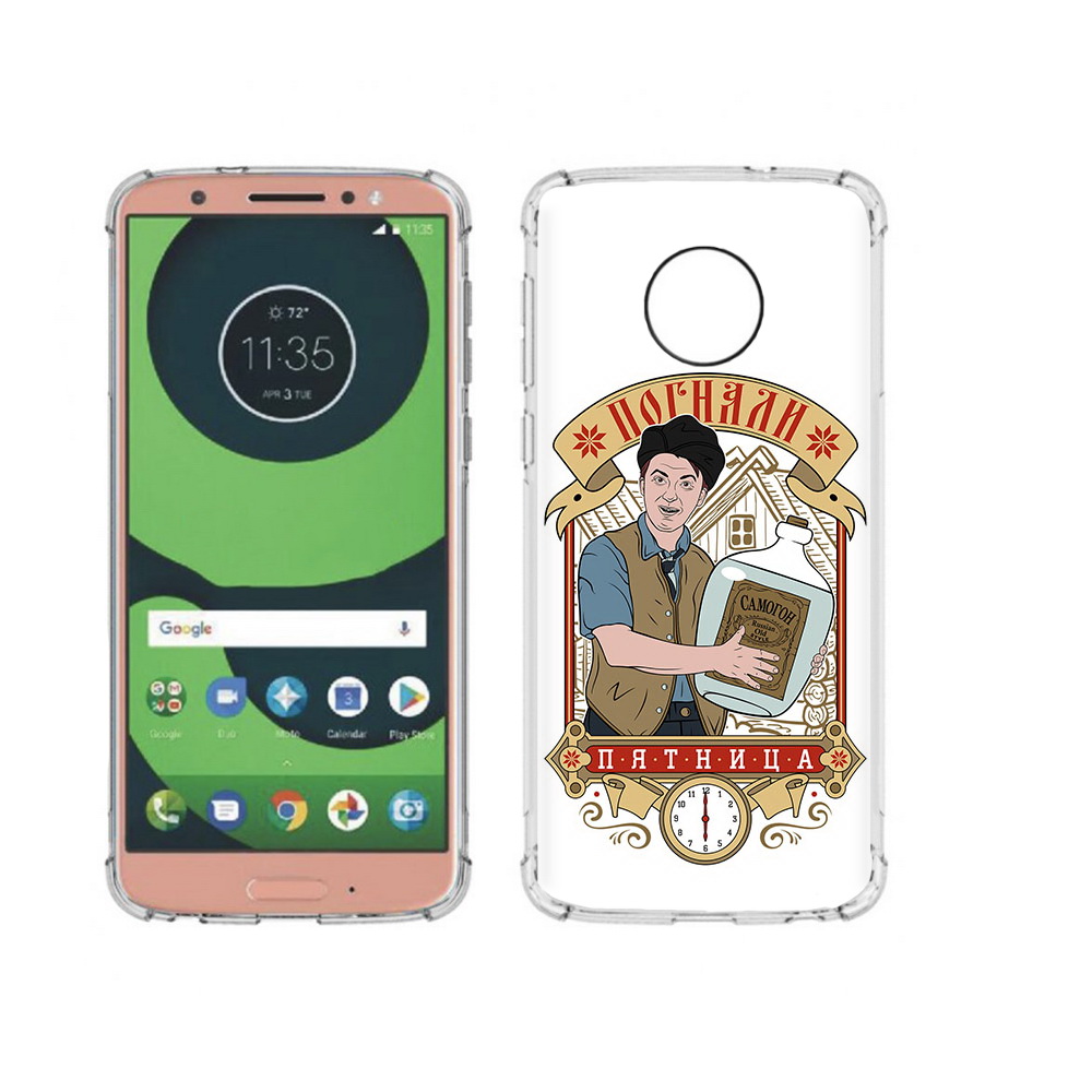 

Чехол MyPads Tocco для Motorola Moto G6 Погнали пятница (PT99805.376.137), Прозрачный, Tocco