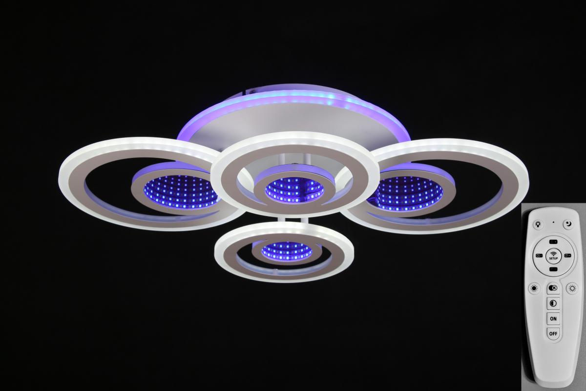 

Потолочный светильник Nina Lighting 55521/2+2 - BL WH+CR led (150W)