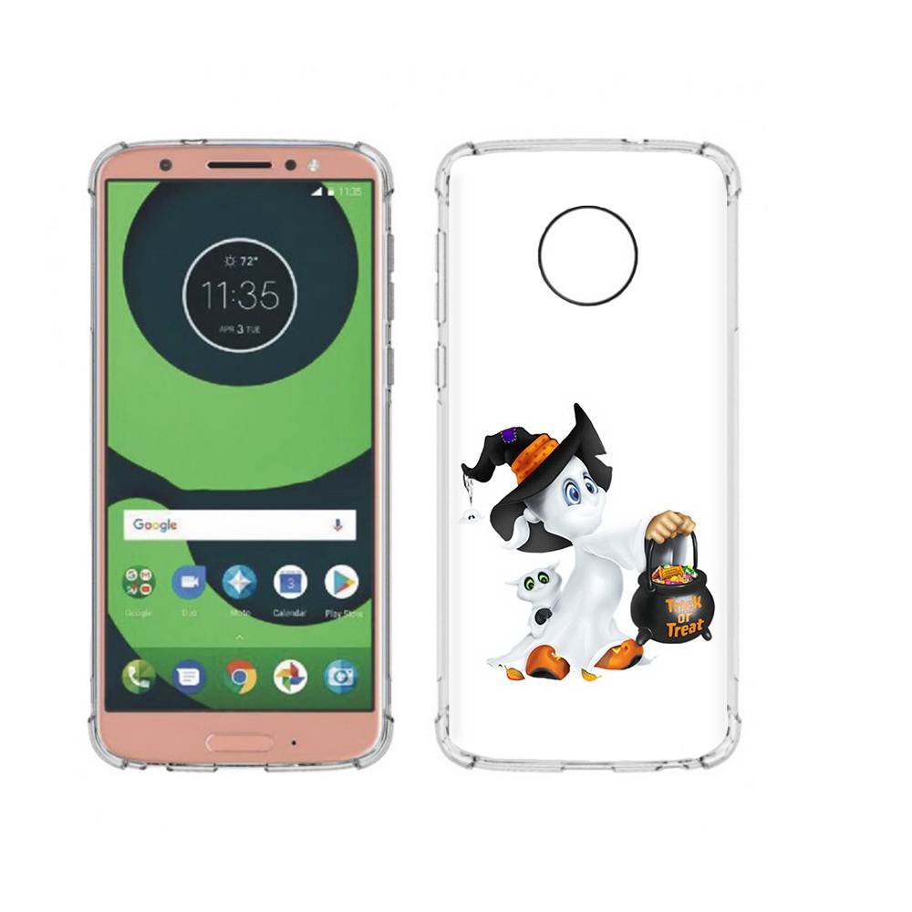 

Чехол MyPads Tocco для Motorola Moto G6 Маленький призрак (PT99805.376.113), Прозрачный, Tocco