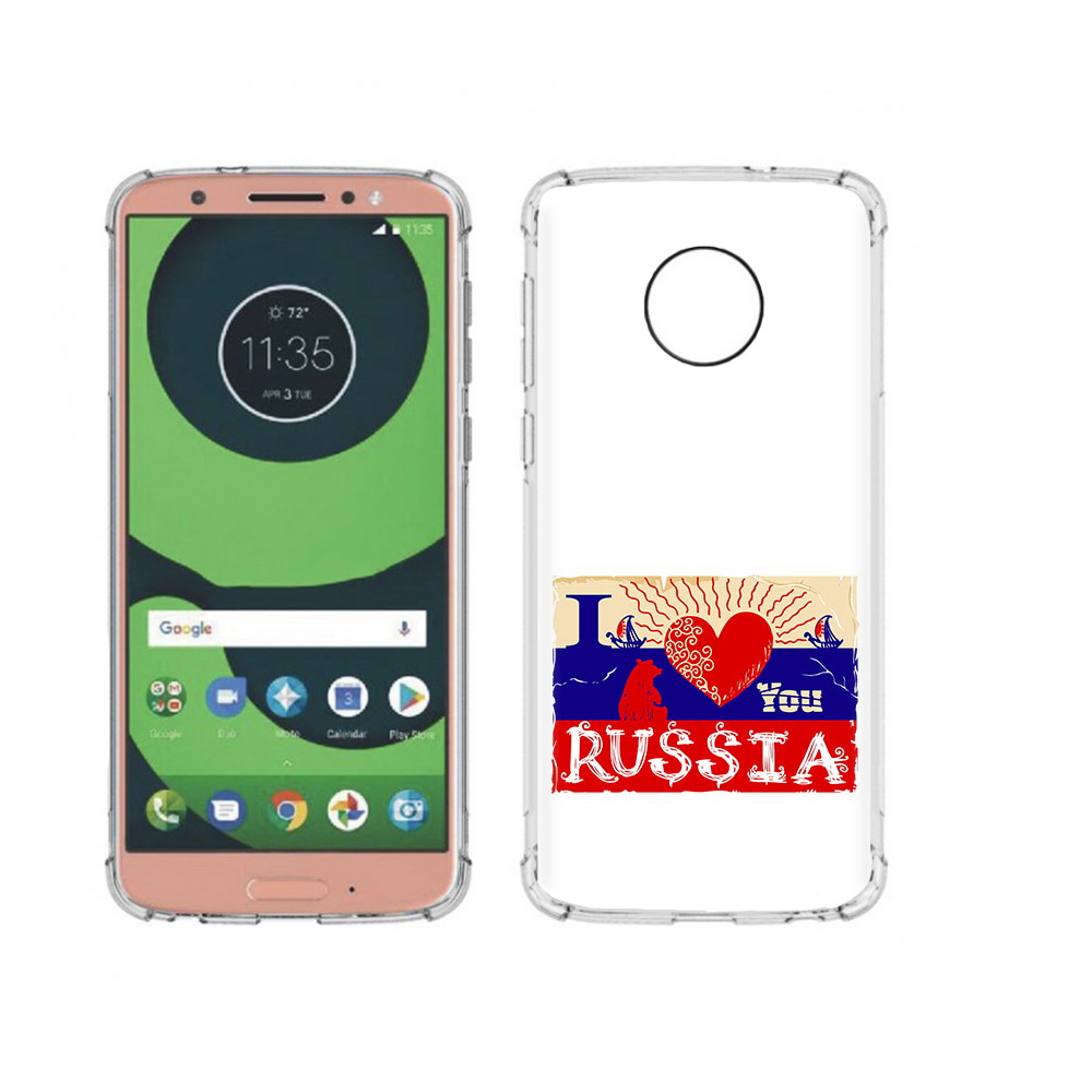 

Чехол MyPads Tocco для Motorola Moto G6 Люблю Россию (PT99805.376.112), Прозрачный, Tocco