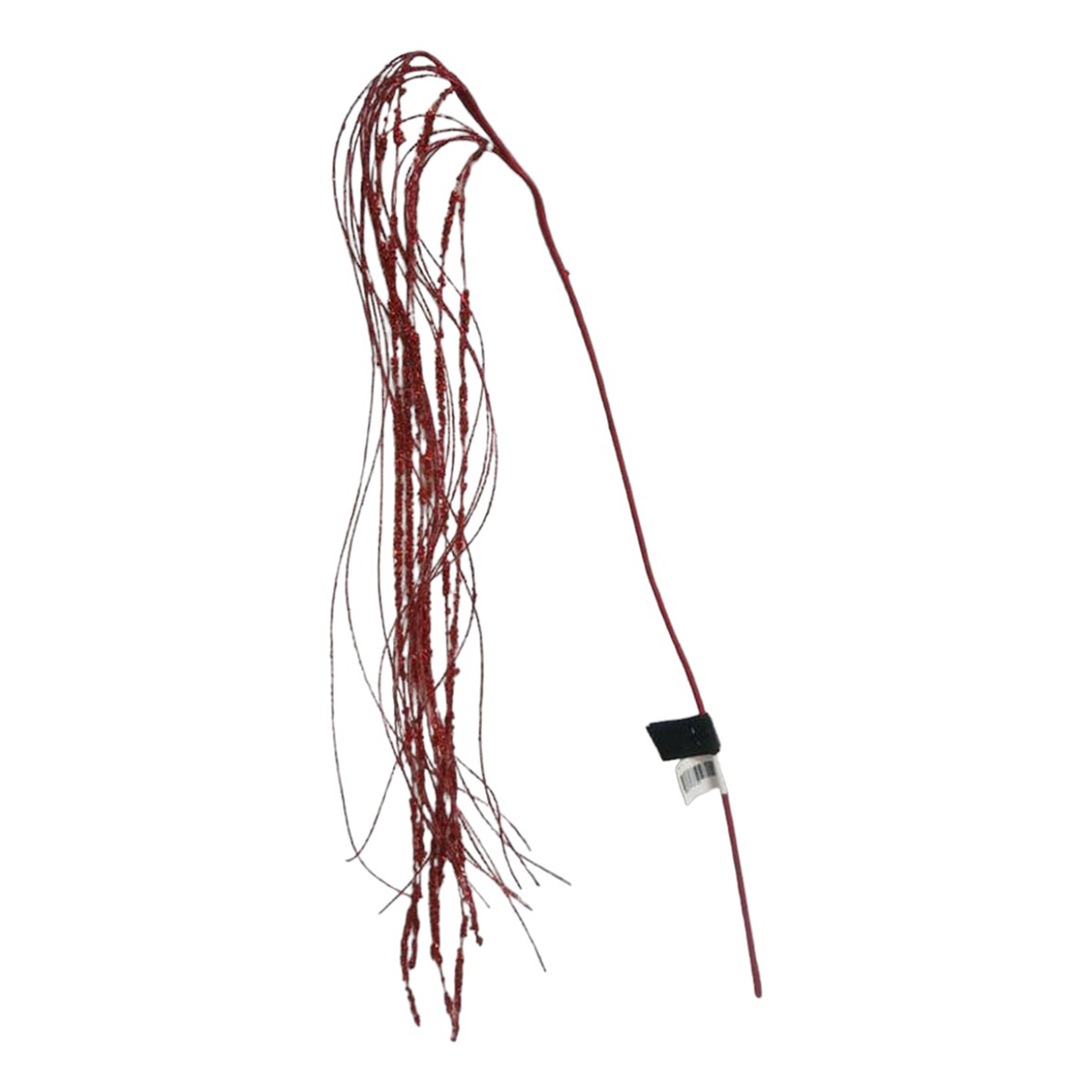 Ветка Christmas DeLuxe из бисера красная 64 см