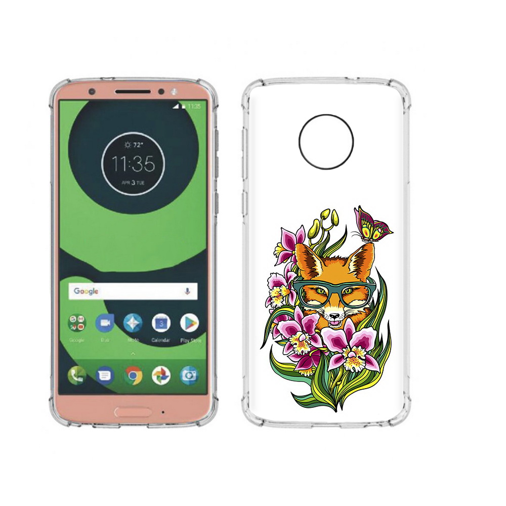 

Чехол MyPads Tocco для Motorola Moto G6 Лиса в цветах (PT99805.376.108), Прозрачный, Tocco