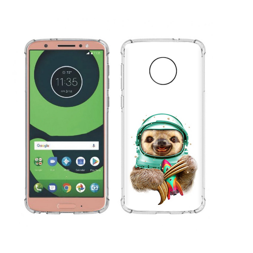 

Чехол MyPads Tocco для Motorola Moto G6 Ленивец астронавт (PT99805.376.104), Прозрачный, Tocco