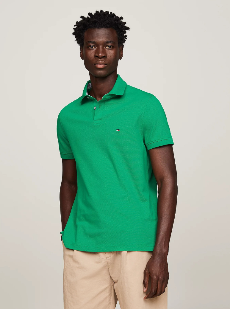 Поло Tommy Hilfiger для мужчин зелёный-L4F XS46 MW0MW17770 9990₽