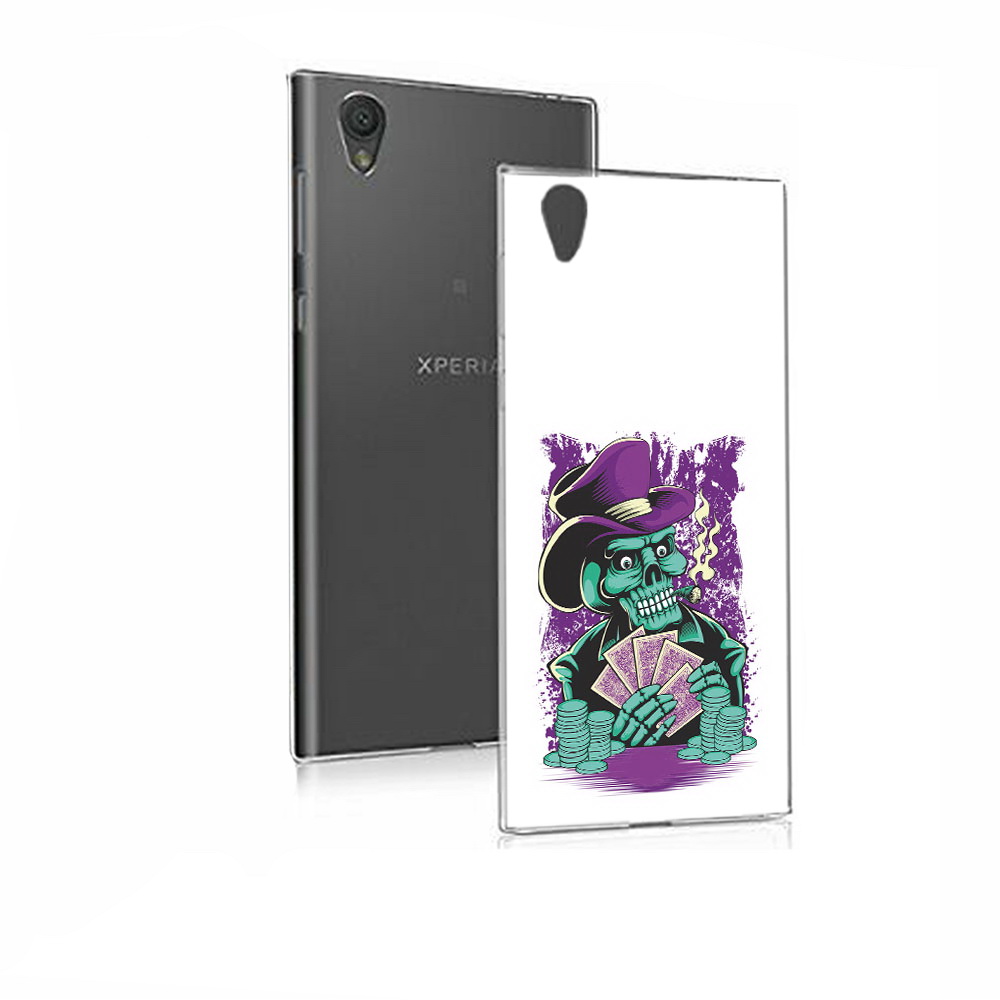 

Чехол MyPads Tocco для Sony Xperia E5 зеленый череп с картами (PT50363.248.361), Прозрачный, Tocco