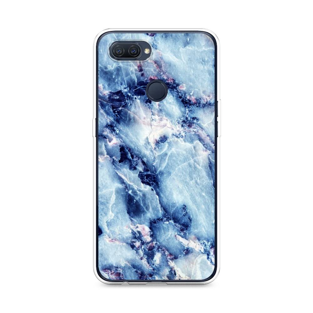 

Чехол для Oppo A12 "Мрамор с синими прожилками", Синий, 253450-3