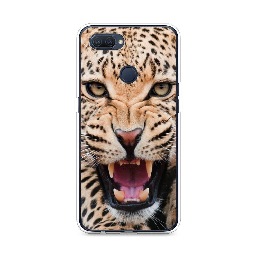 

Чехол для Oppo A12 "Леопард 3d", Бежевый;черный, 253450-6
