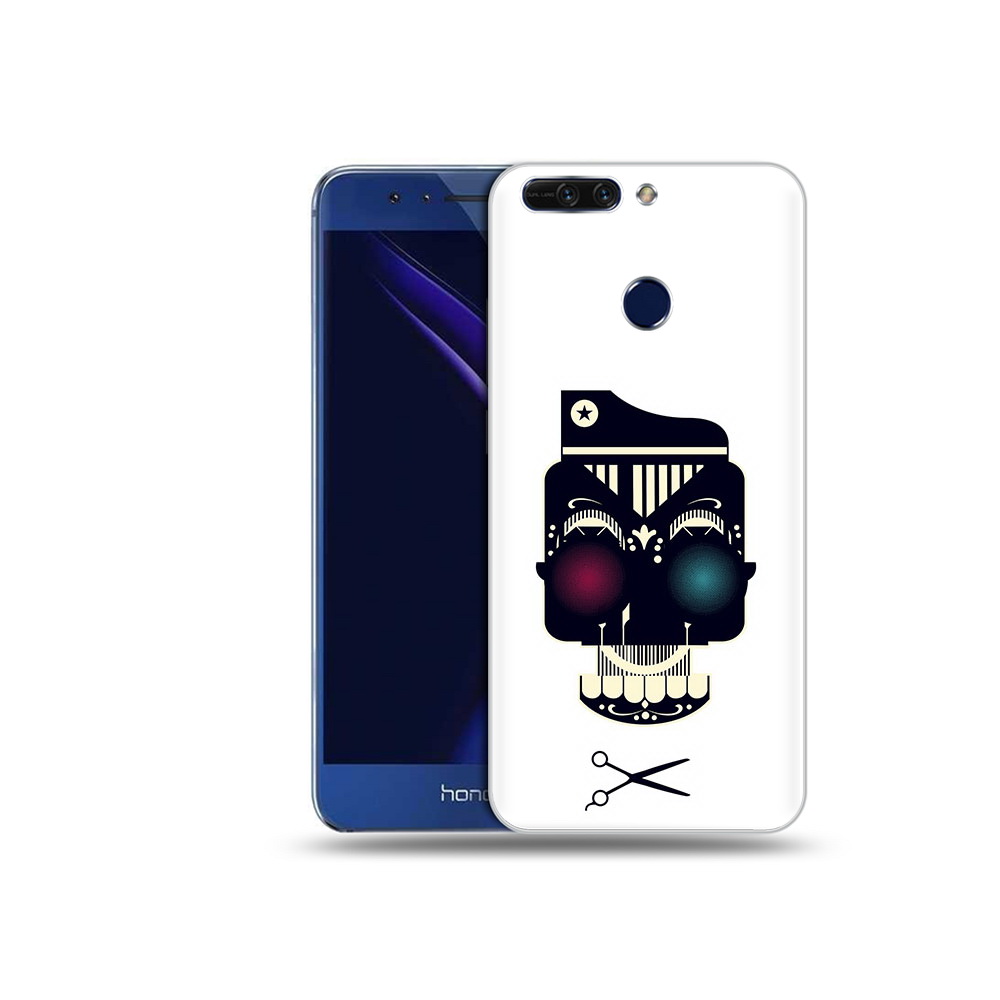 

Чехол MyPads Tocco для Honor 8 Pro черно белый скелет с яркими глазами (PT66177.42.687), Tocco