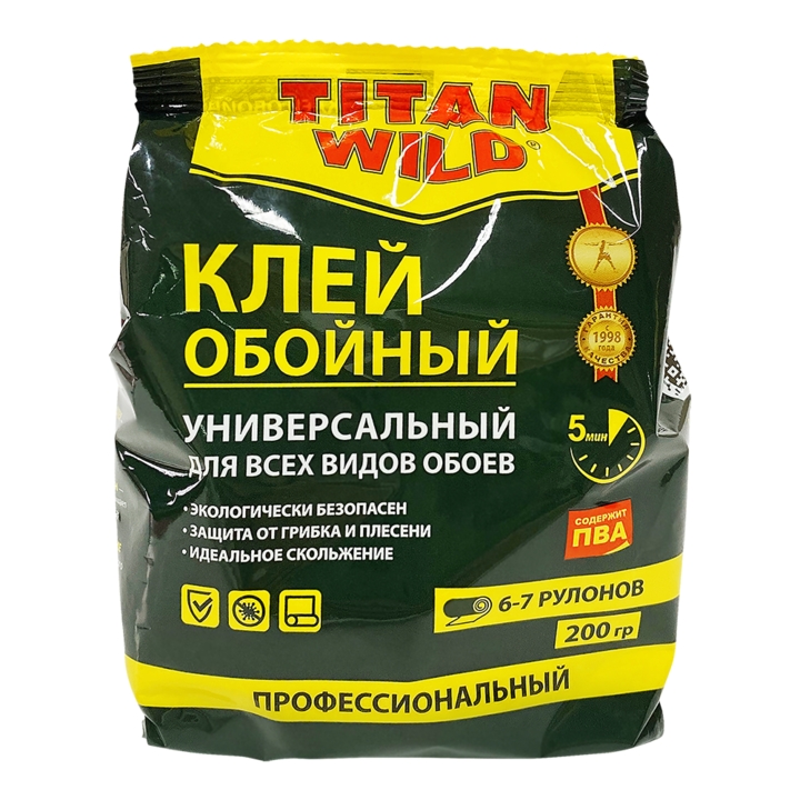 Клей обойный Titan Wild универсальный 200г пакет 256₽