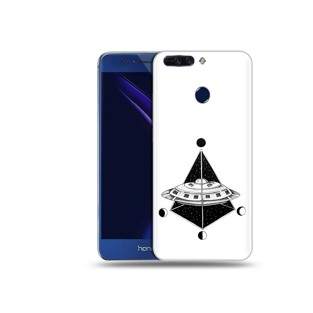 

Чехол MyPads Tocco для Honor 8 Pro черно белая летающая тарелка (PT66177.42.679), Tocco