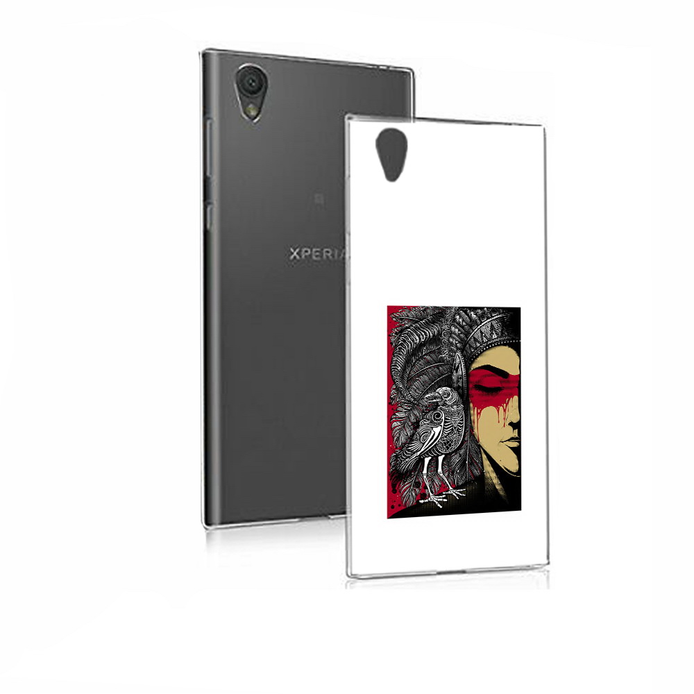 

Чехол MyPads Tocco для Sony Xperia E5 девушка с вороном в абстракции (PT50363.248.311), Прозрачный, Tocco