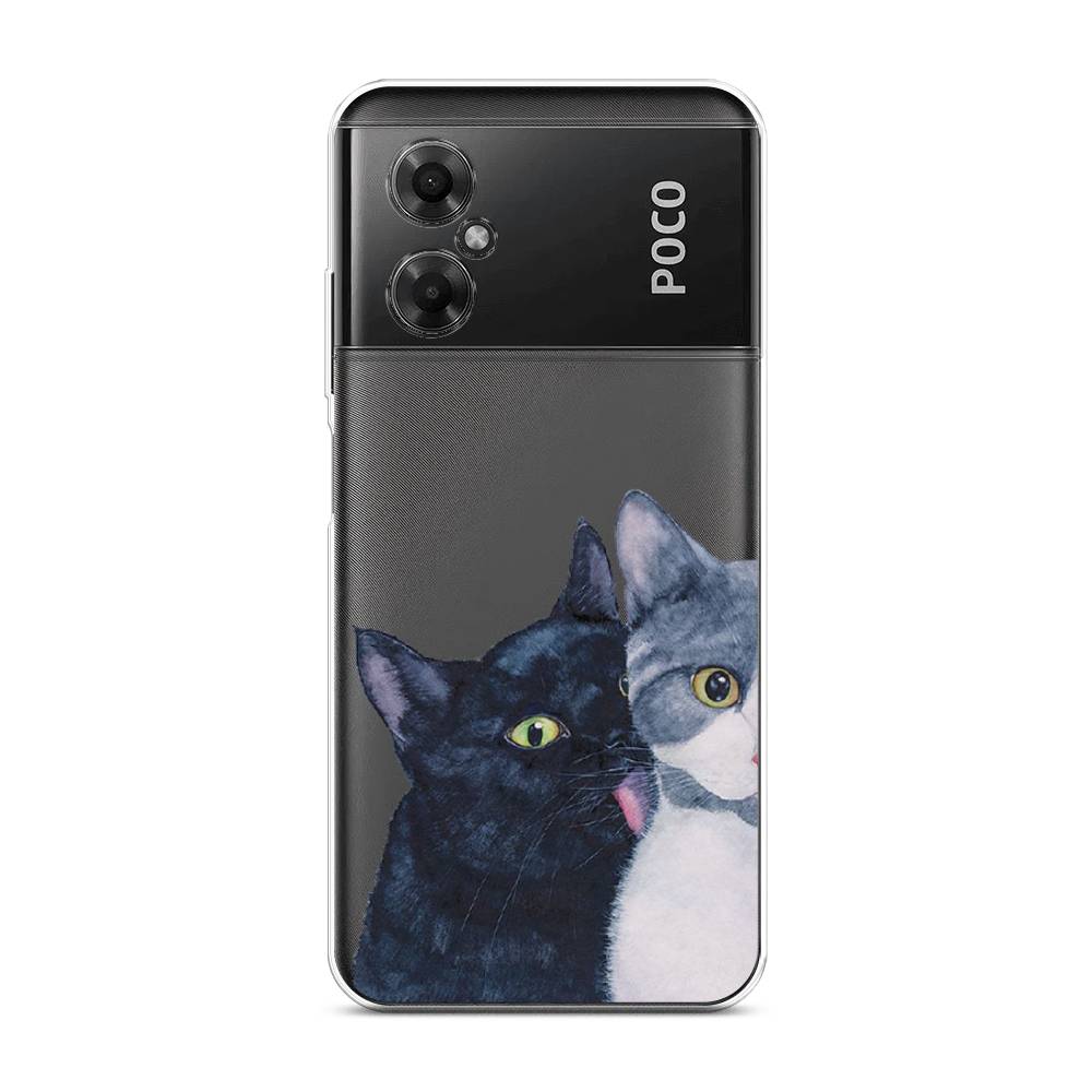 

Чехол Awog на Poco M4 5G / Сяоми Поко M4 5G "Кошачья любовь", Синий, 316550-1