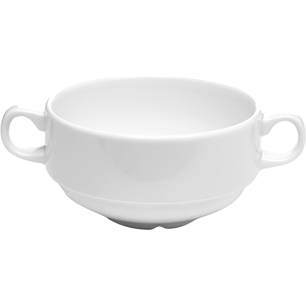 Бульонная чашка «Монако Вайт», 285 мл, 10 см, белый, фарфор, 9001 C311, Steelite
