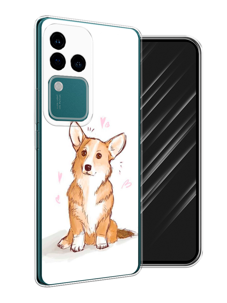 

Чехол Awog на Vivo V30 Pro/S18 Pro "Корги любовь", Бежевый;белый, 2610050-1