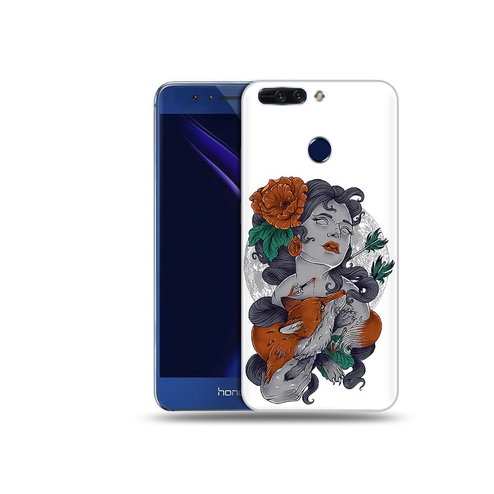 

Чехол MyPads Tocco для Honor 8 Pro темная девушка с лисой (PT66177.42.639), Tocco