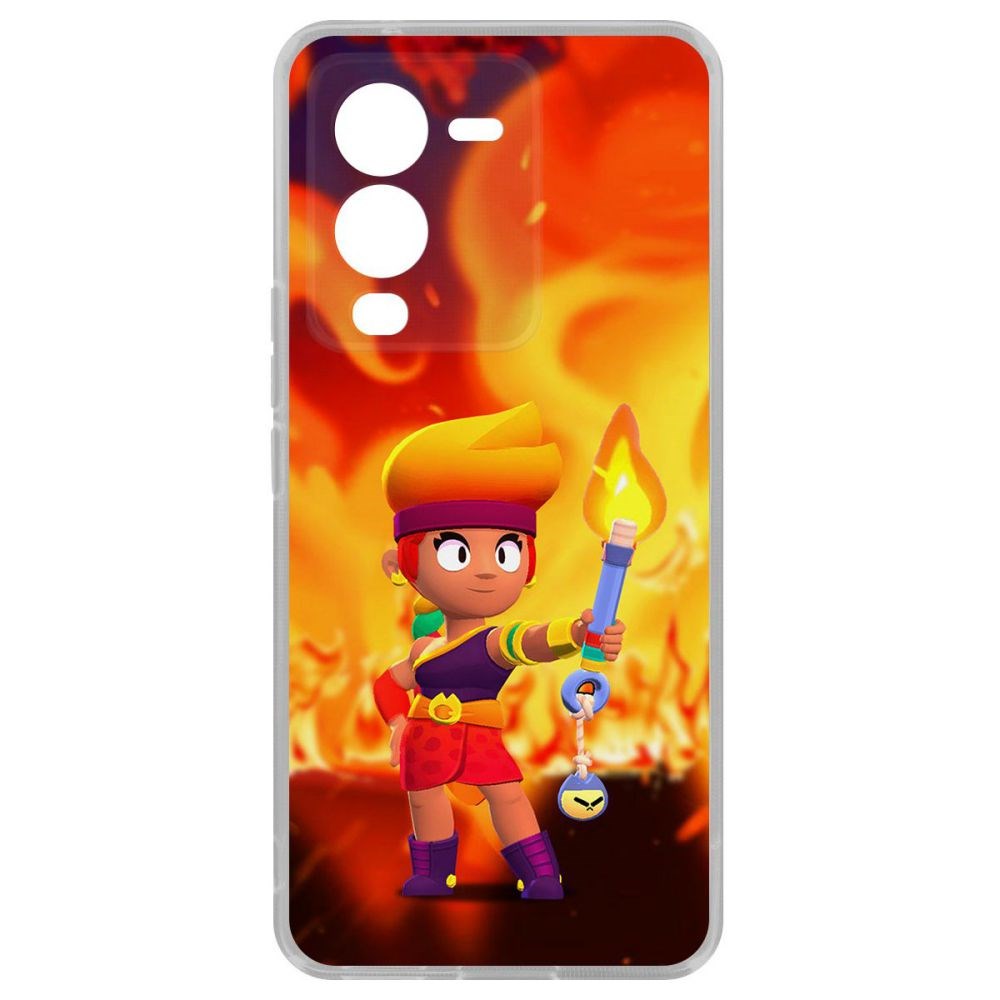 

Чехол-накладка Brawl Stars-Амбер для Vivo V25 Pro, Прозрачный