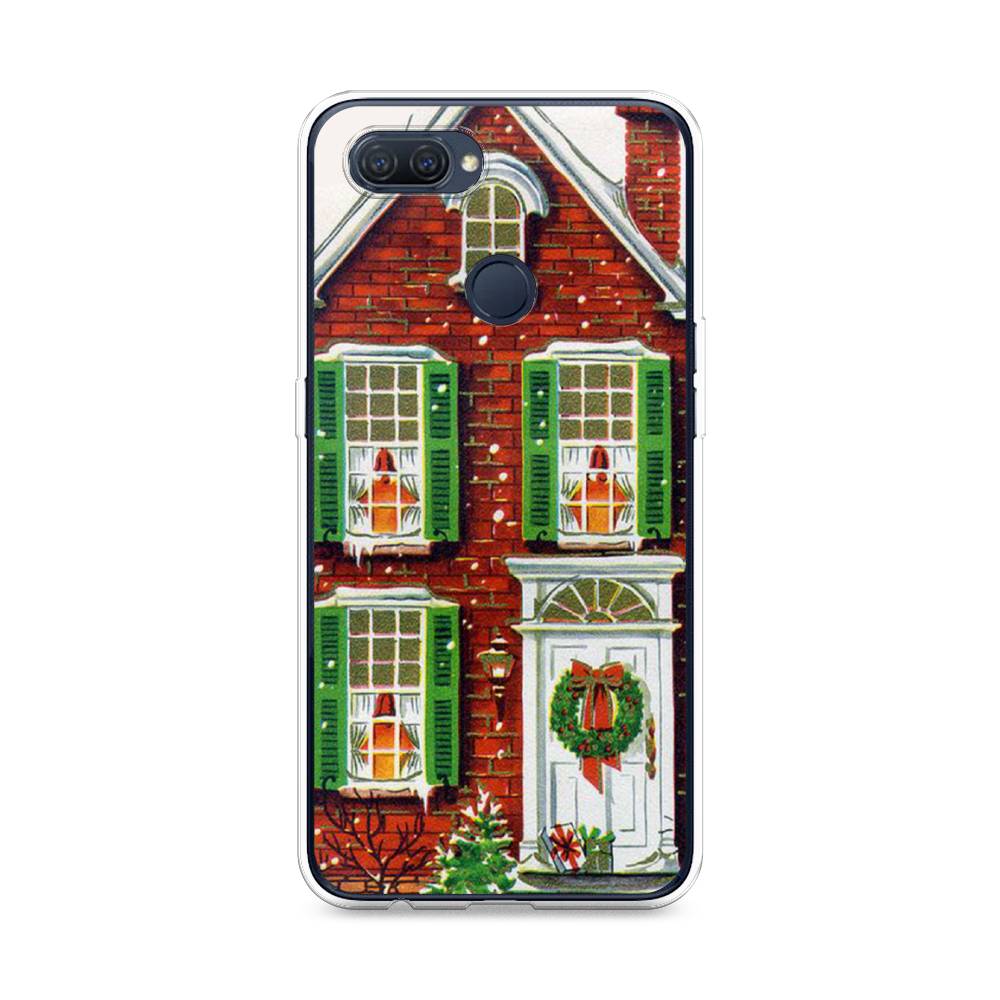 

Чехол для Oppo A12 "Рождественский дом", Зеленый;красный;белый, 253450-5