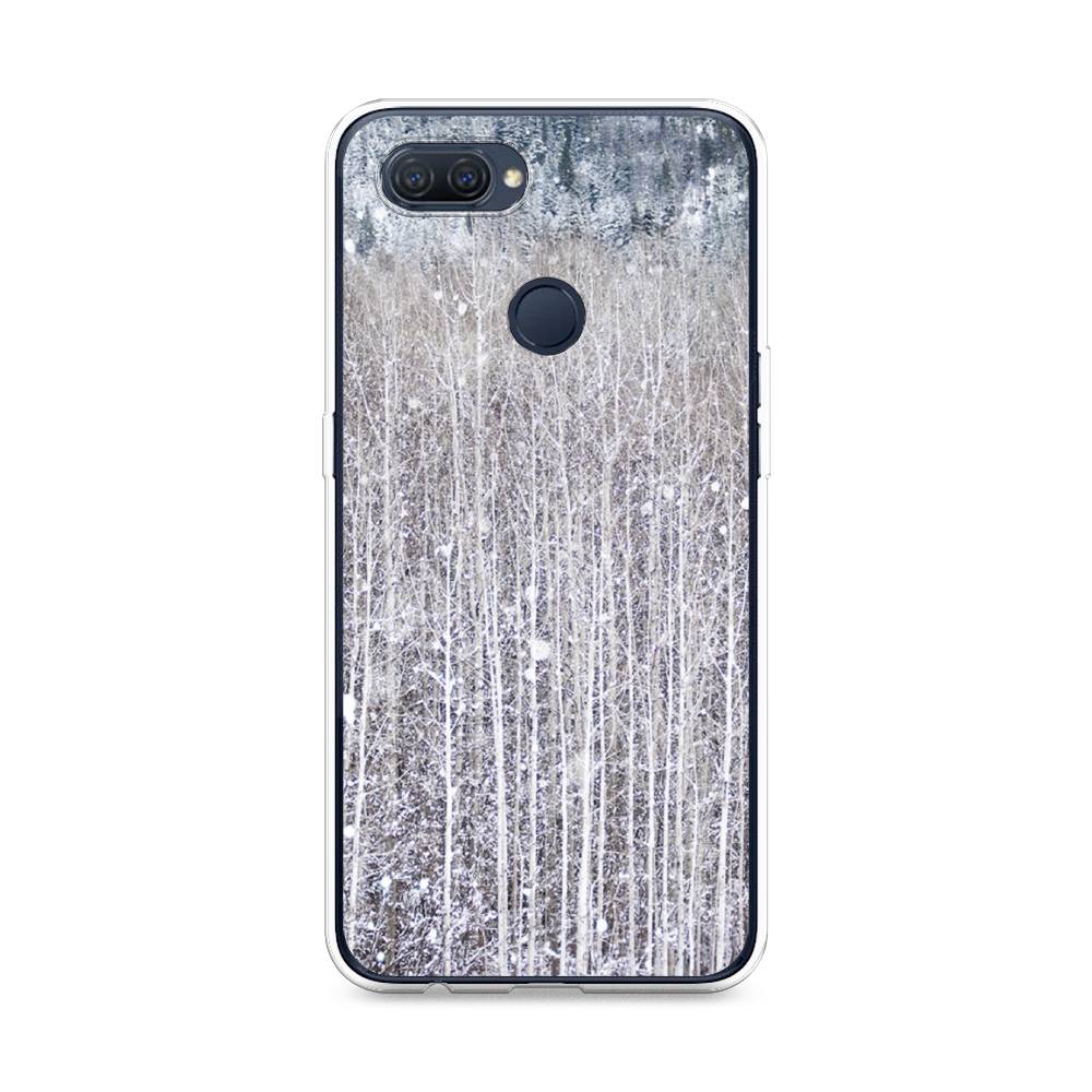 

Чехол для Oppo A12 "Снежный лес", Бежевый;серый;белый, 253450-5