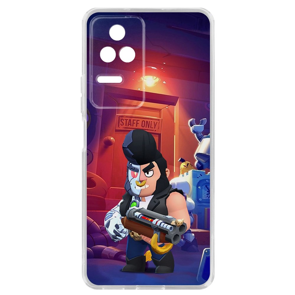 

Чехол-накладка Brawl Stars-Б-800 для Poco F4, Прозрачный