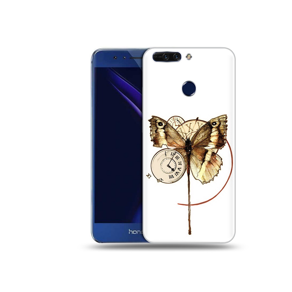 

Чехол MyPads Tocco для Honor 8 Pro старинные часы с бабочкой (PT66177.42.622), Tocco