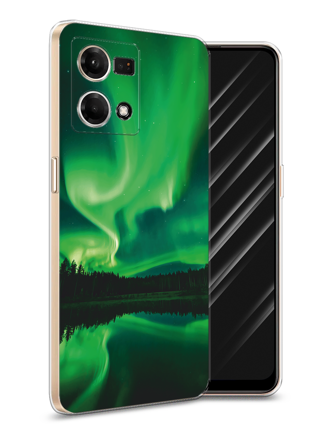 

Чехол Awog на Oppo Reno 8 4G "Ночные пейзажи 7", Зеленый;черный, 2511450-4