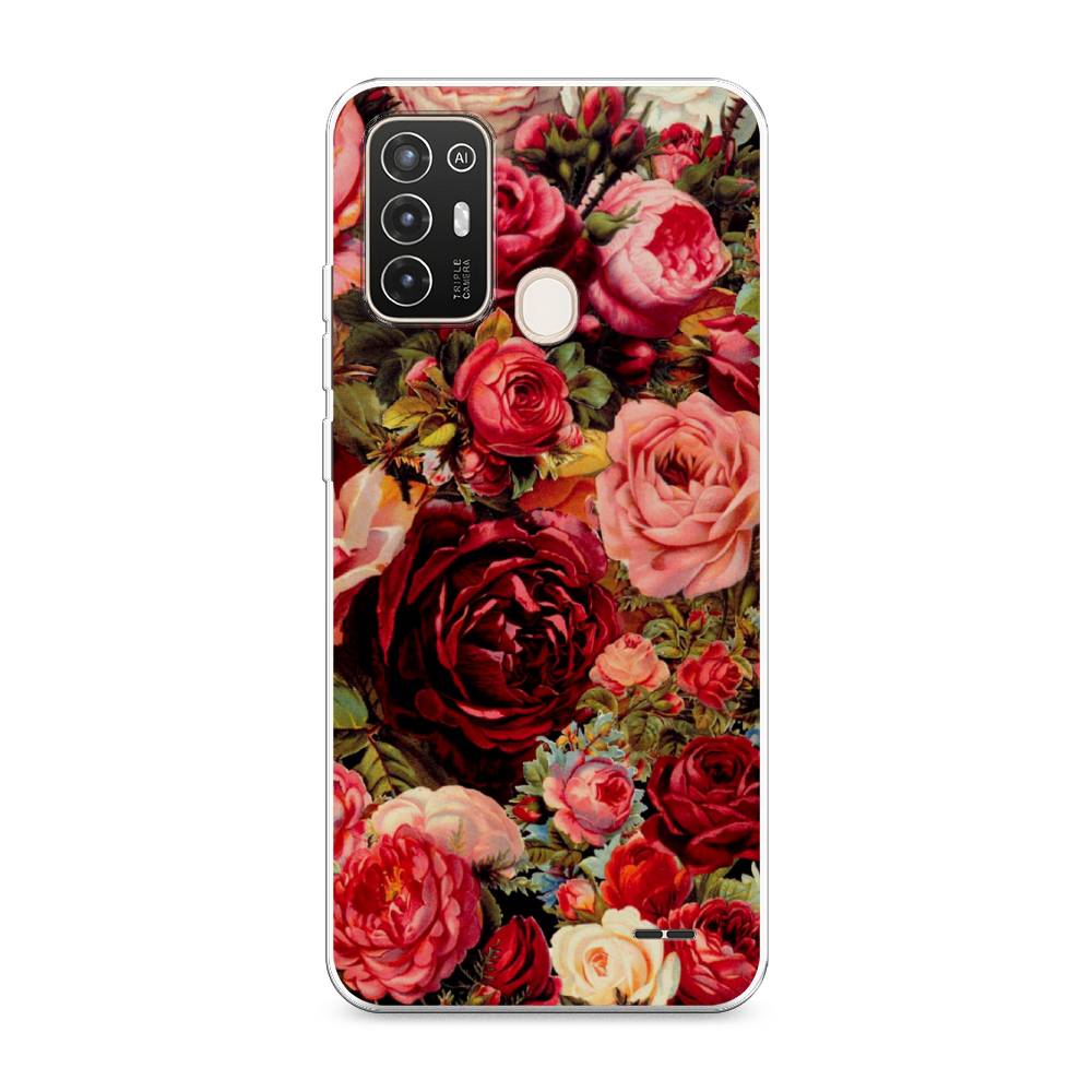

Чехол Awog на ZTE Blade A52 / ЗТЕ Блэйд A52 "Розы винтажные", 136250-8