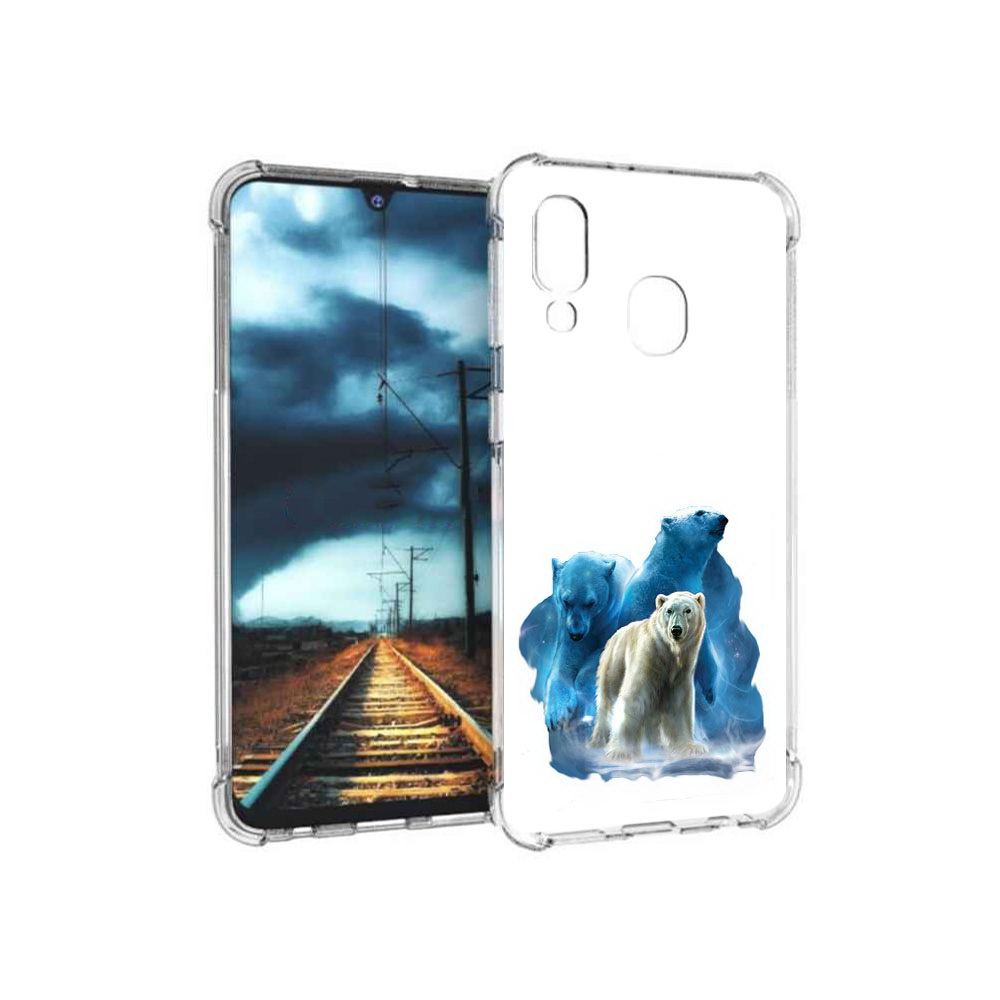 

Чехол MyPads Tocco для Samsung Galaxy A40 полярный медведь (PT128655.504.549), Прозрачный, Tocco
