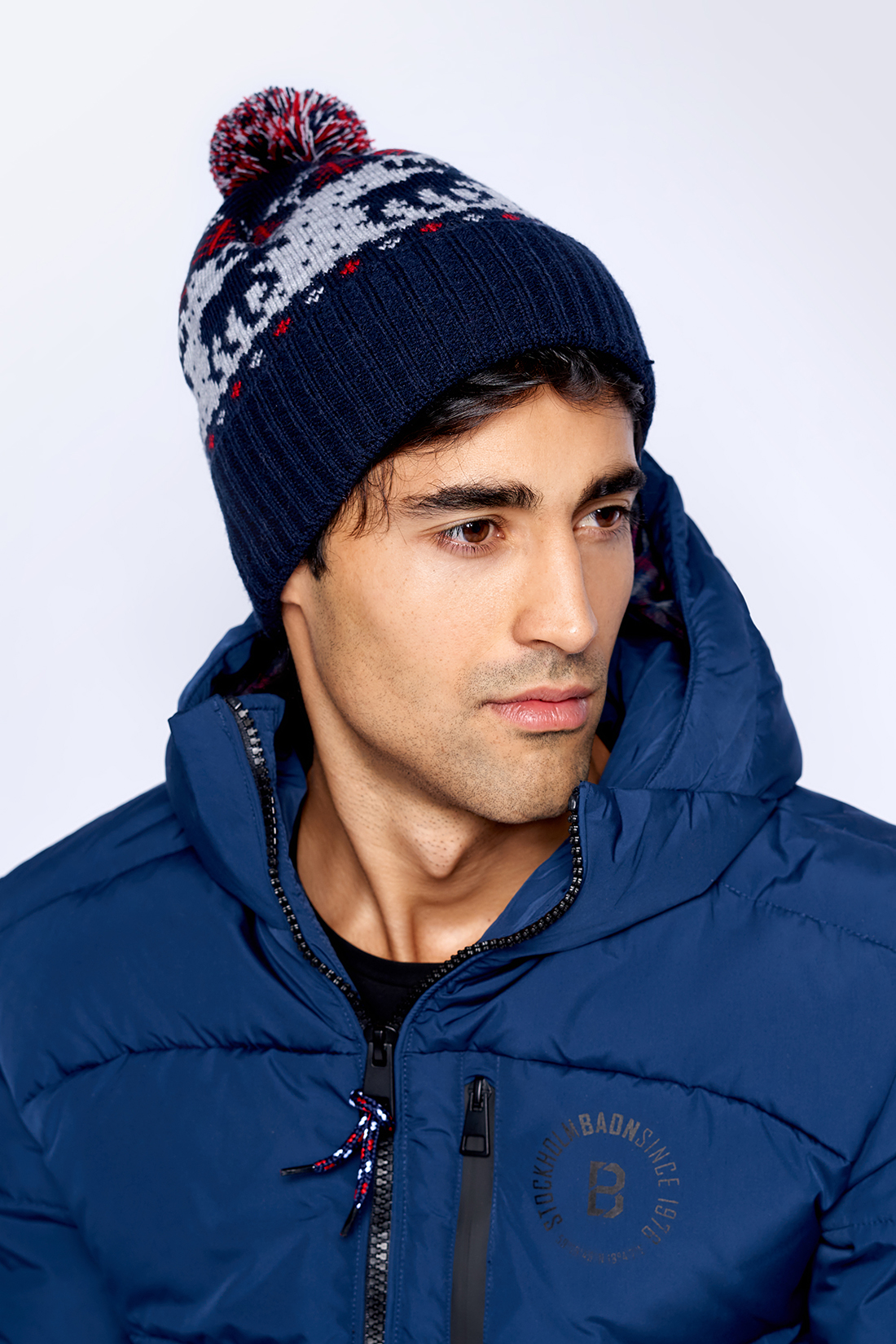 

Шапка бини мужская Baon B849546 deep navy, р.58, B849546