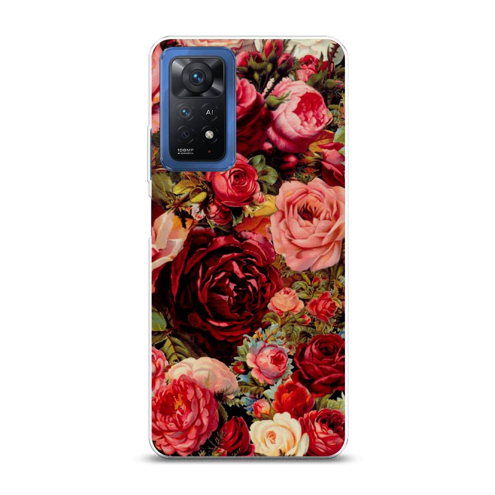 фото Силиконовый чехол "розы винтажные" на xiaomi redmi note 11 pro 5g awog