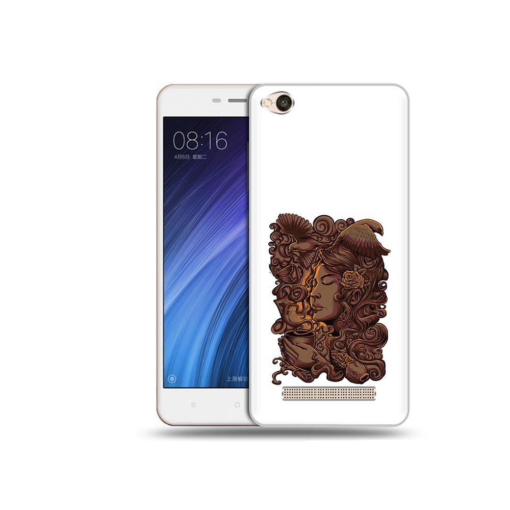 

Чехол MyPads Tocco для Xiaomi Redmi 4A девушка с длинными волосами абстракция, Прозрачный, Tocco