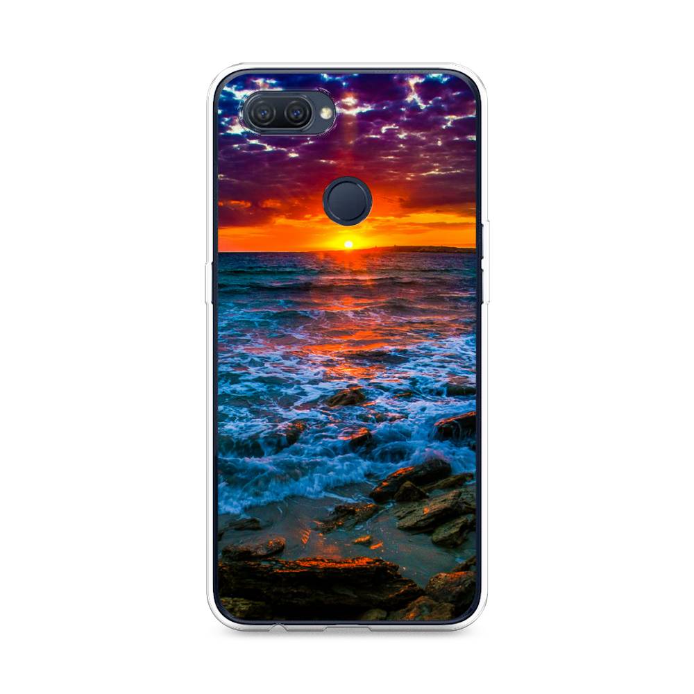 

Чехол для Oppo A12 "Закат 1", Оранжевый;синий, 253450-2