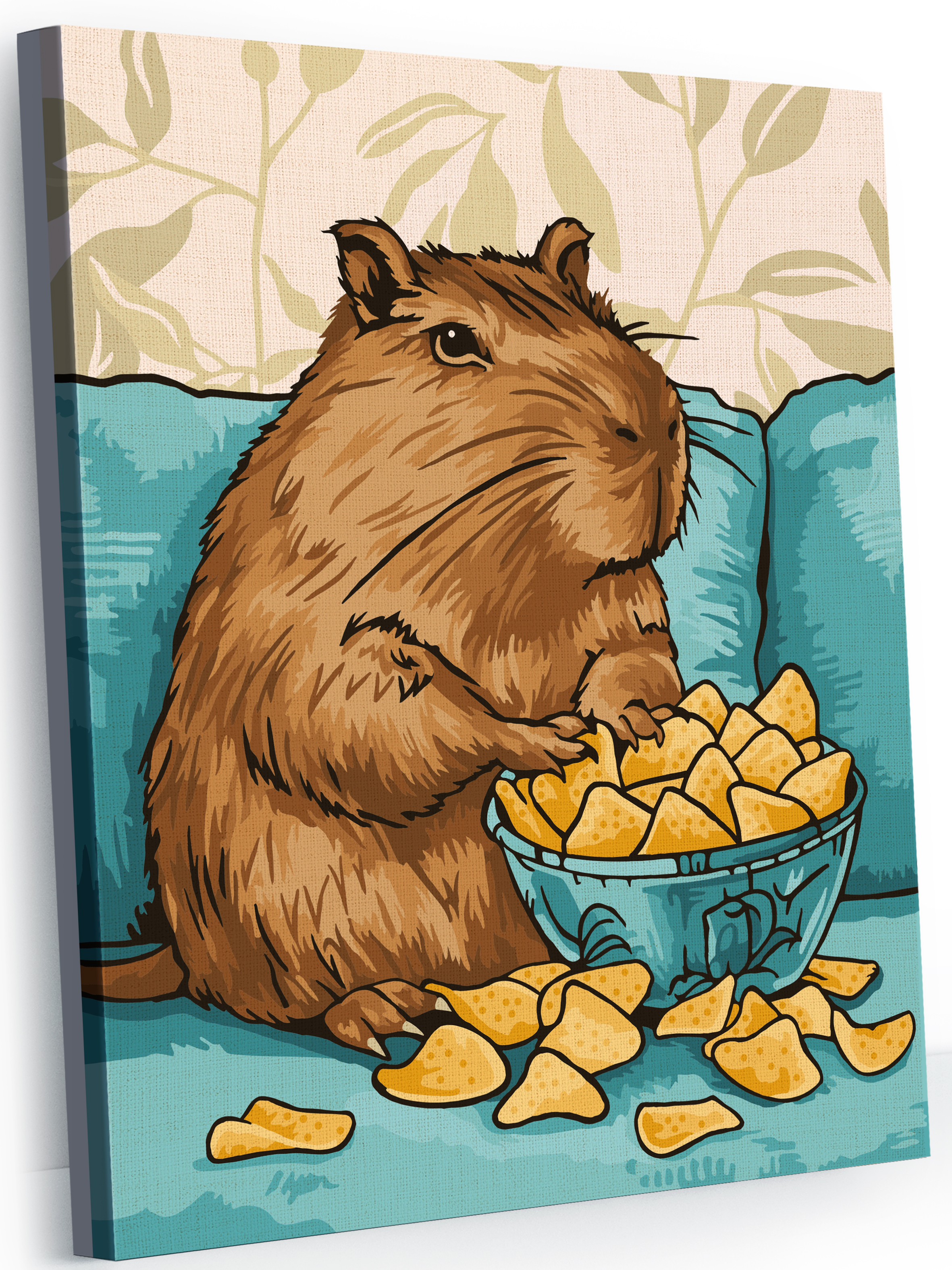 Картина по номерам Glama Капибара с чипсами GLA131 на холсте 40x50 см