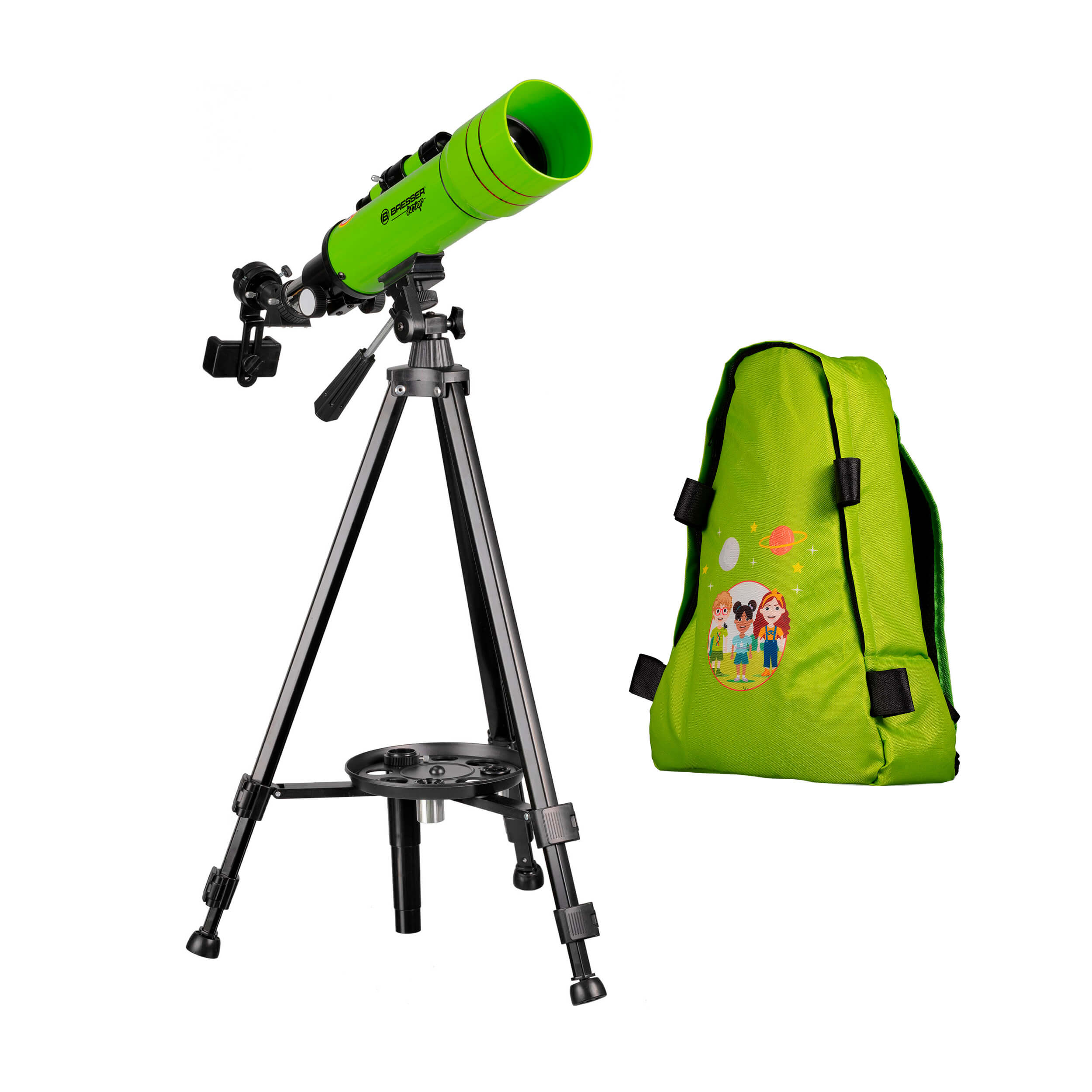 

Телескоп BRESSER JUNIOR 70/400 в зеленом рюкзаке, Зеленый