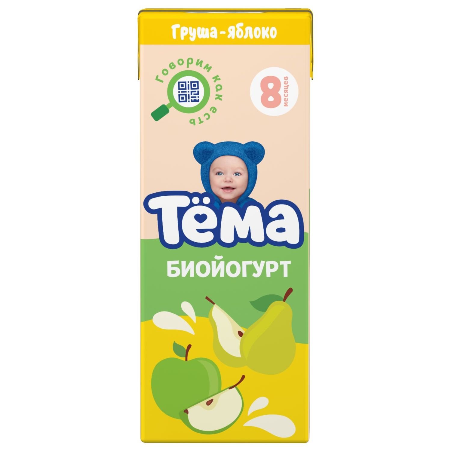 

Питьевой биойогурт детский Тема груша-яблоко с 8 месяцев 2,8% 210 г