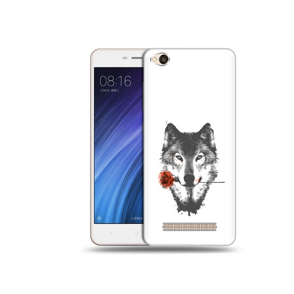 

Чехол MyPads Tocco для Xiaomi Redmi 4A волк с розой (PT46130.318.270), Прозрачный, Tocco
