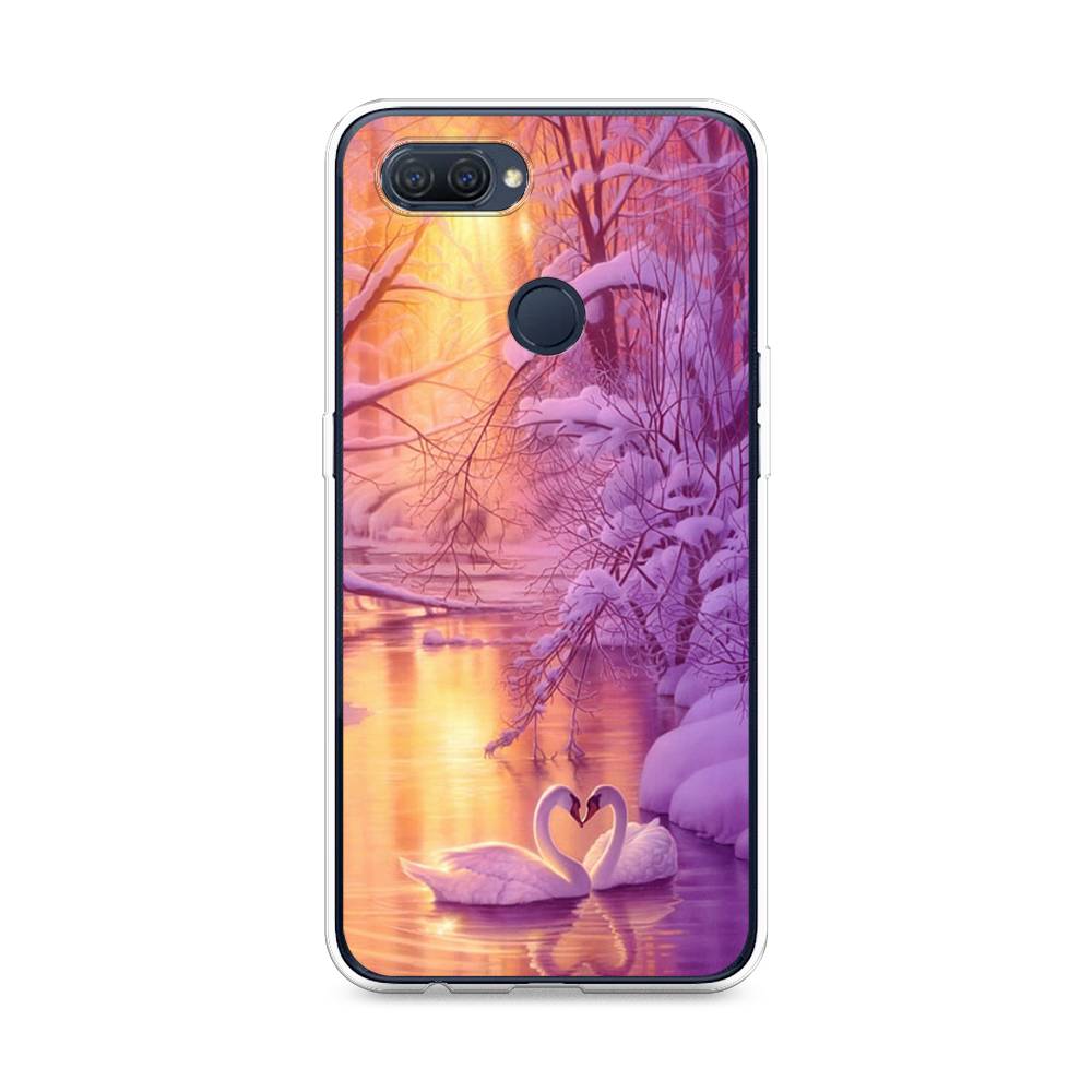 

Чехол для Oppo A12 "Зима 1", Фиолетовый;желтый, 253450-2