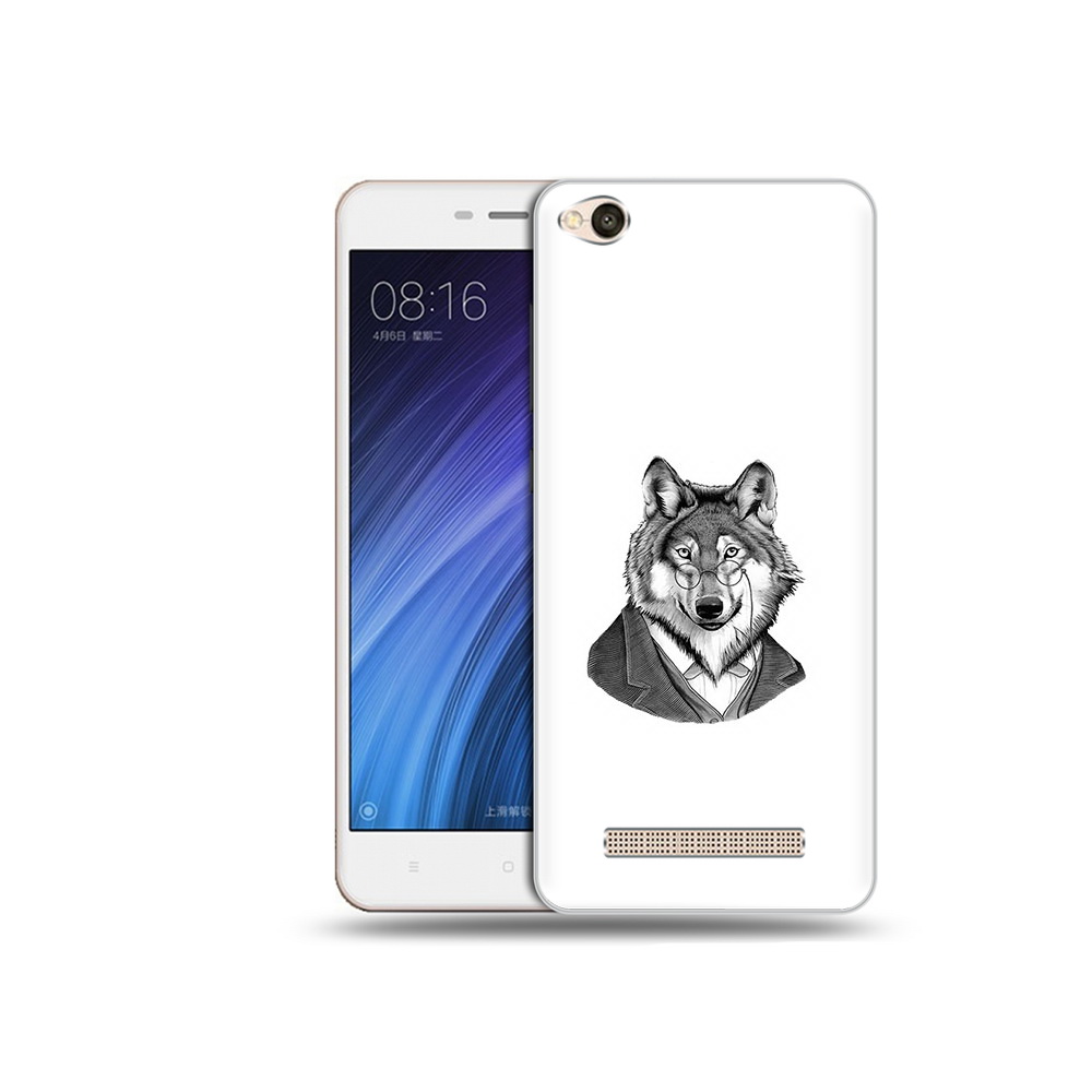 Чехол MyPads Tocco для Xiaomi Redmi 4A волк в пиджаке (PT46130.318.266)