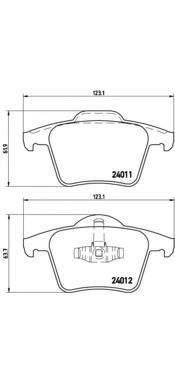 

Тормозные колодки brembo задние дисковые для Volvo XC90 2002- P86019