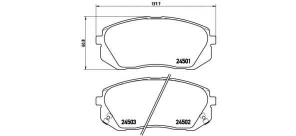 

Комплект тормозных колодок Brembo P30039