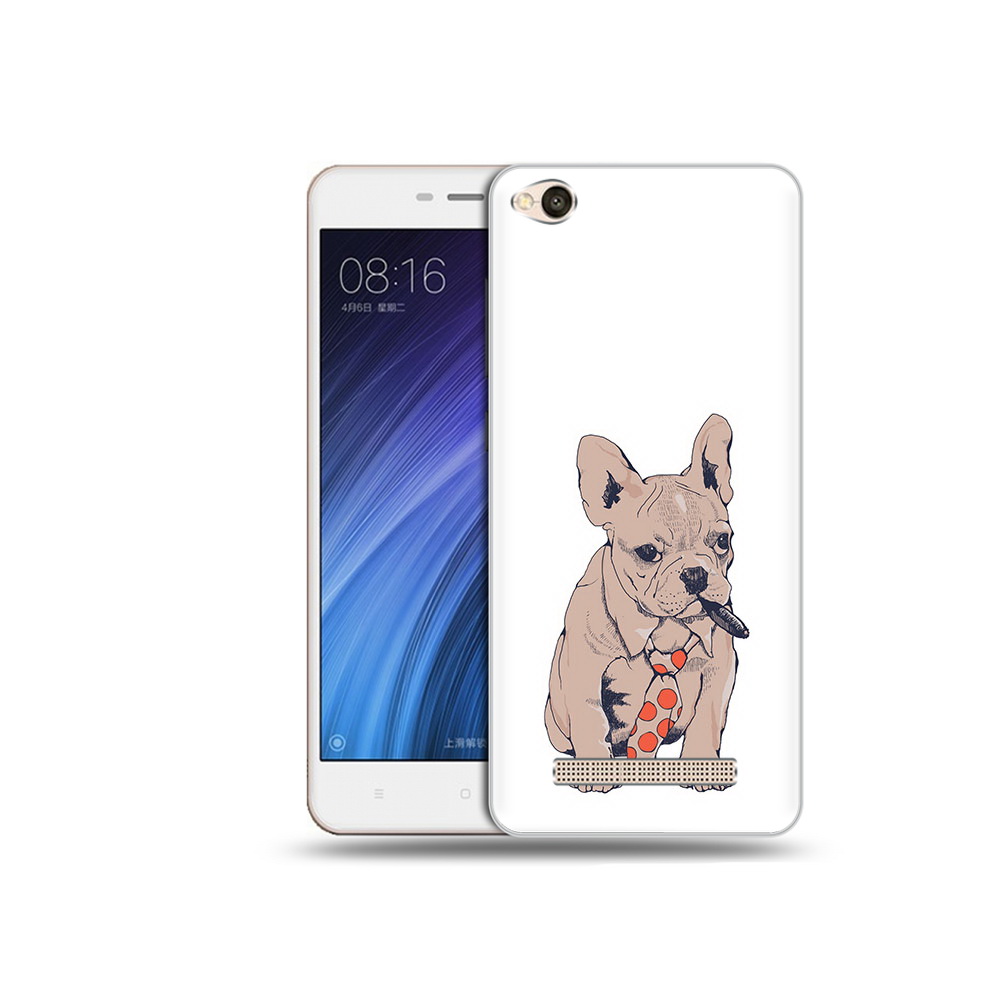 

Чехол MyPads Tocco для Xiaomi Redmi 4A бульдог с сигарой (PT46130.318.250), Прозрачный, Tocco