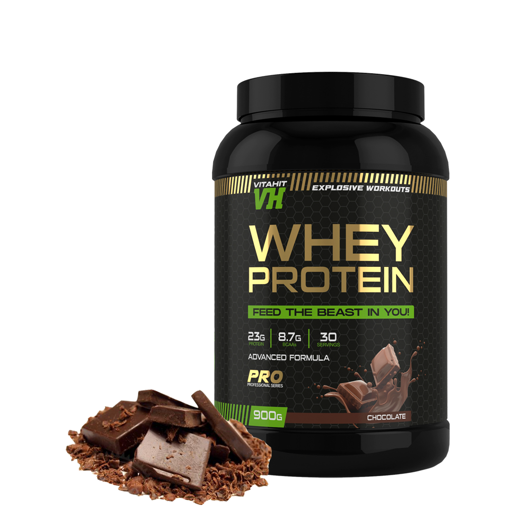 Протеин сывороточный VITAHIT Whey Protein банка 900 г Шоколад