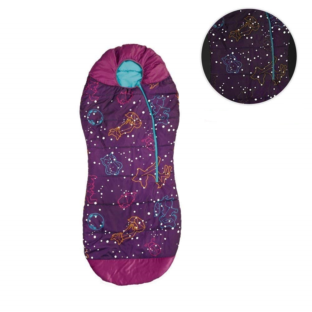 фото Спальный мешок, детский acecamp со светонакопительным рисунком purple/кокон, 3979