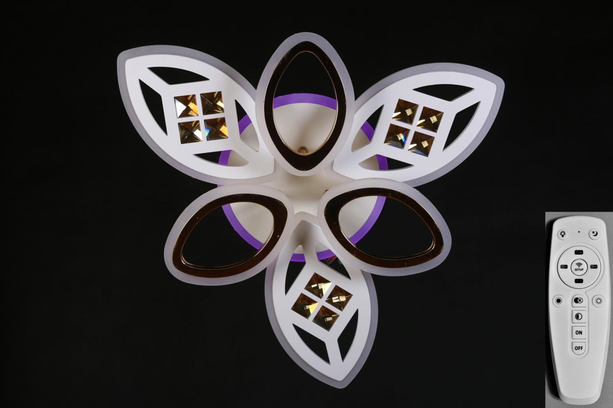 

Потолочный светильник Nina Lighting 3102/3+3 - SL RGB FG+WH led (W+6W)