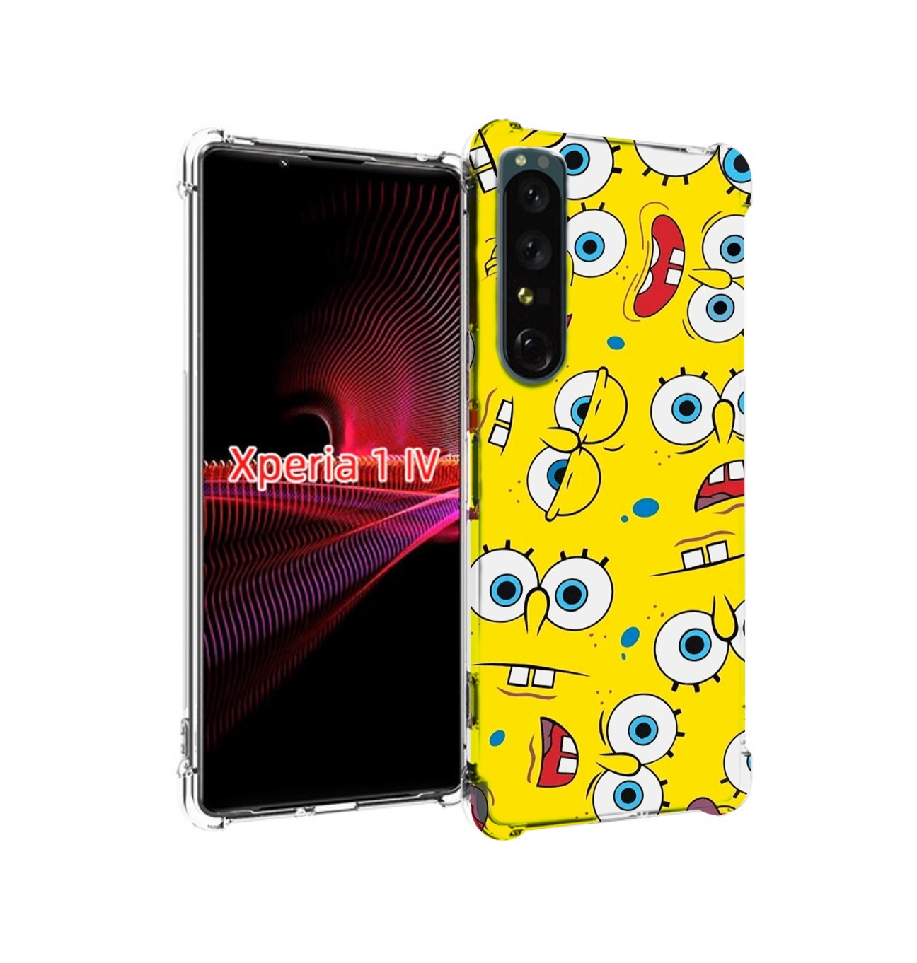

Чехол накладка MyPads много-спанч-боба для Sony Xperia 1 IV, Прозрачный, Tocco