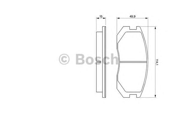 

Комплект тормозных колодок BOSCH 0986460980