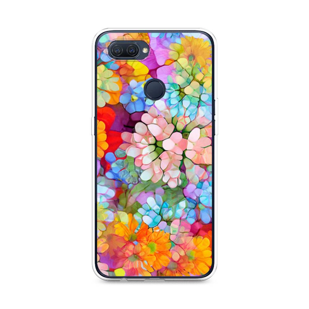 

Чехол для Oppo A12 "Цветы витраж", Оранжевый;розовый;голубой, 253450-3
