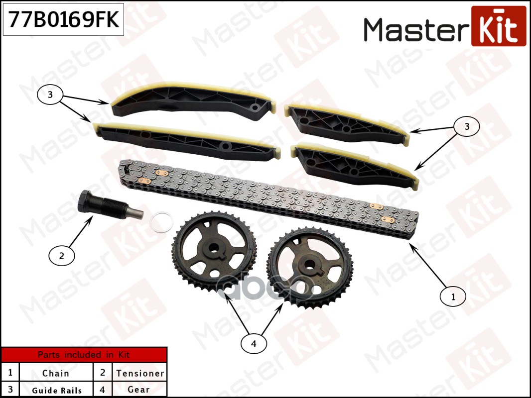 

Комплект Цепи Грм Mercedes-Benz M112 77b0169fk MasterKit 77B0169FK