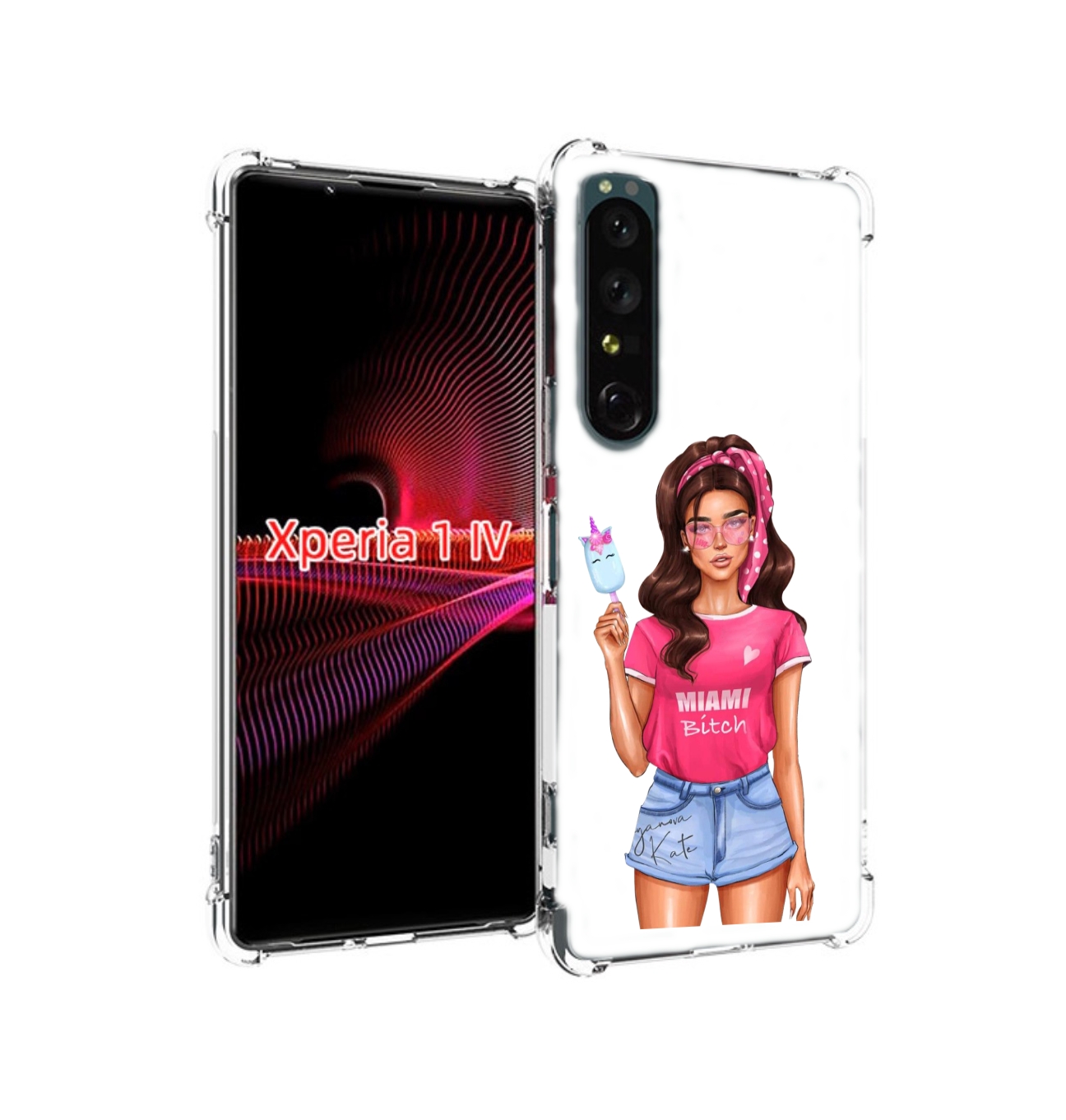 

Чехол накладка MyPads майами-битч женский для Sony Xperia 1 IV, Прозрачный, Tocco